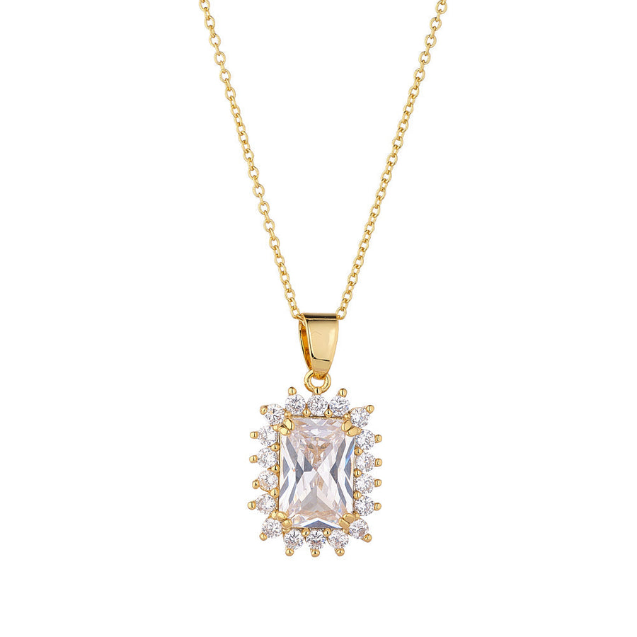 Knight & Day - Classic Clear Gold Pendant