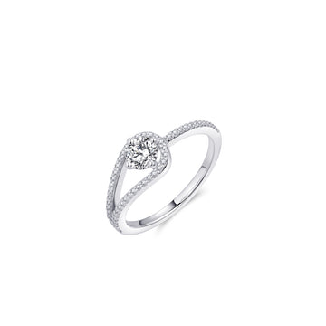 Gisser - Silver CZ Wrap Ring