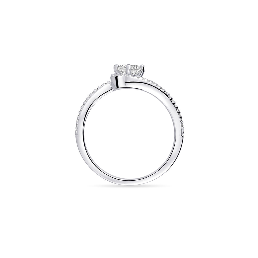 Gisser - Silver CZ Wrap Ring