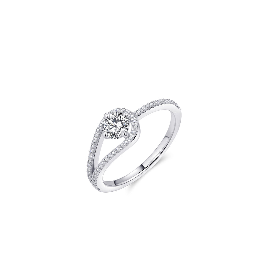 Gisser - Silver CZ Wrap Ring