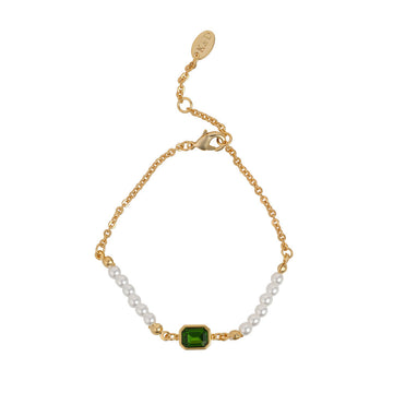 Knight & Day - Pearl & Emerald Bracelet