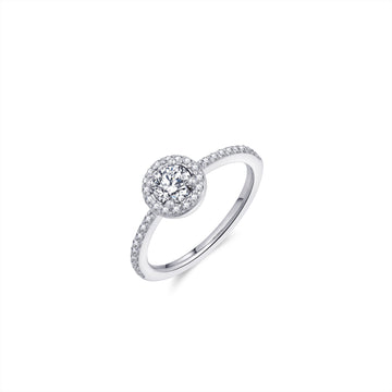 Gisser - Silver CZ Halo Ring