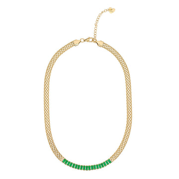 Knight & Day - Emerald Mesh Necklace