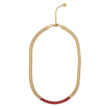 Knight & Day - Garnet Mesh Necklace