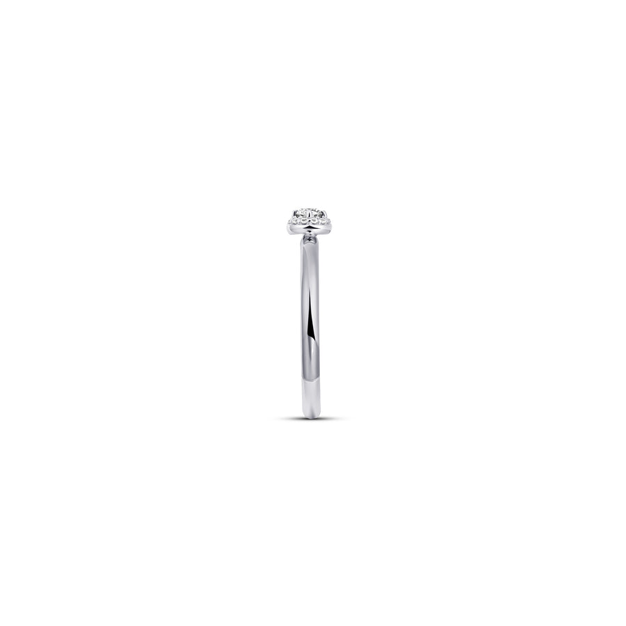 Gisser - Silver CZ Halo Stackable Ring