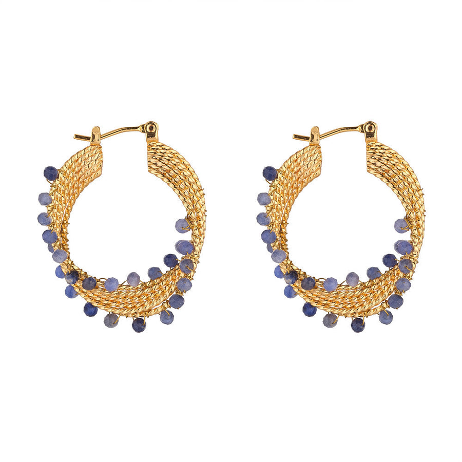 Knight & Day - Spiral Blue Earrings