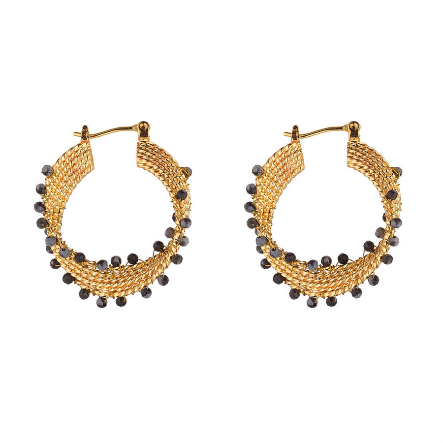Knight & Day - Spiral Black Earrings