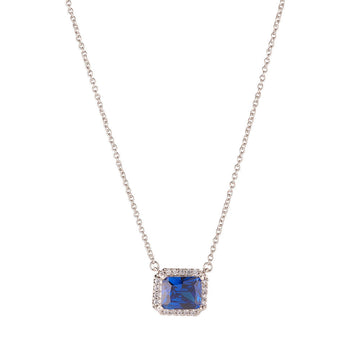 Knight & Day - Horizontal Sapphire Pendant