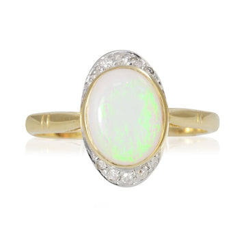 Opal & Diamond Ring