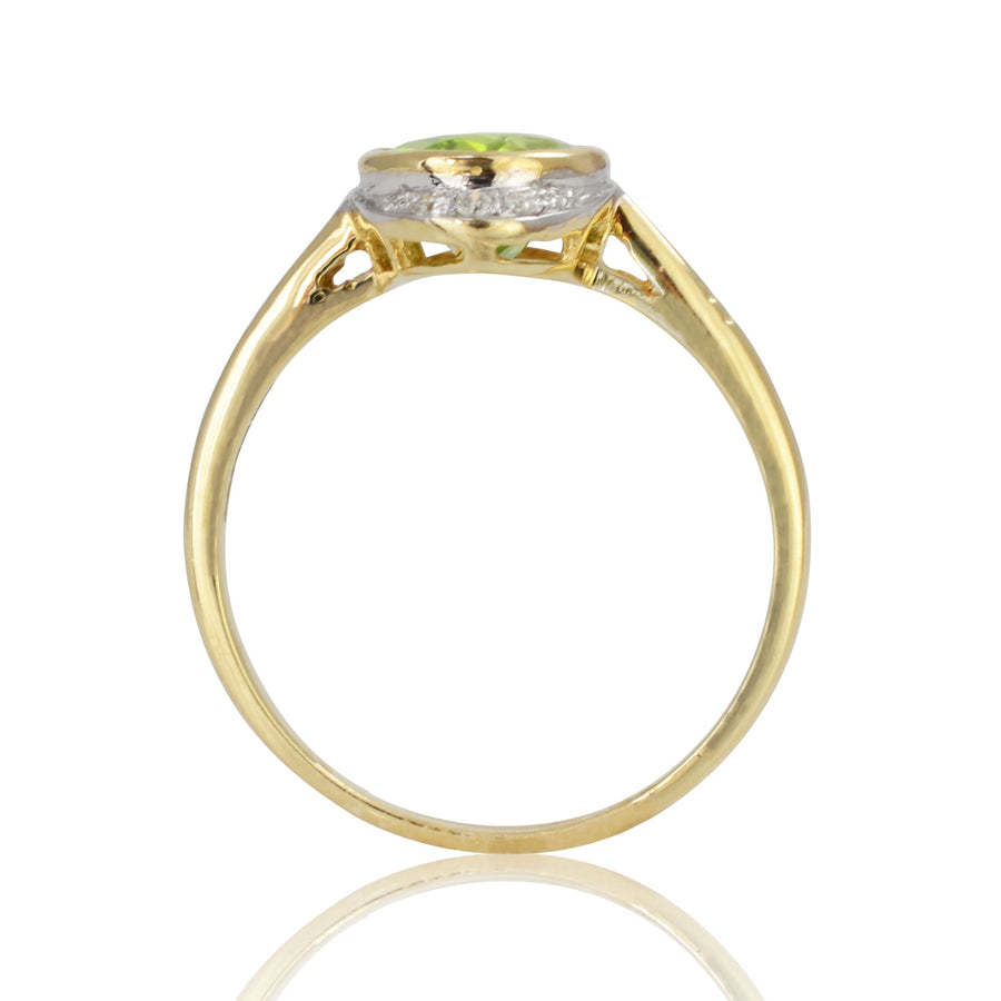 Peridot & Diamond Ring