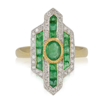 Emerald & Diamond Ring