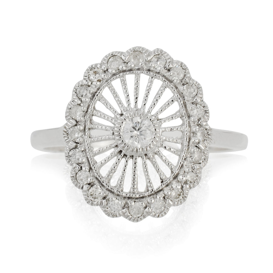 Diamond Cluster Ring