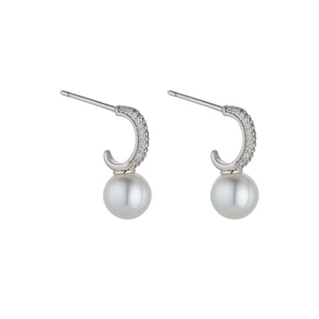 Knight & Day - Nalani Silver Pearl Earrings