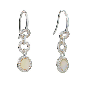 Knight & Day - Mother of Pearl Disc Earrings