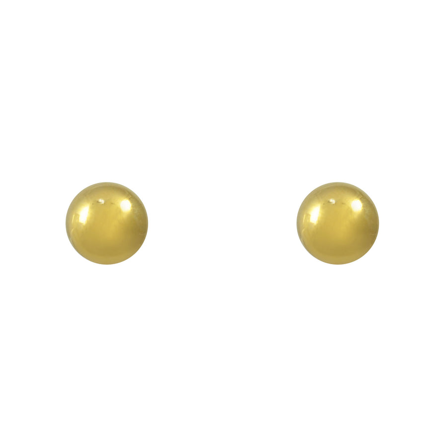 Silver Gold Plated Ball Earrings 8mm