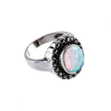 Marcasite Opal Ring
