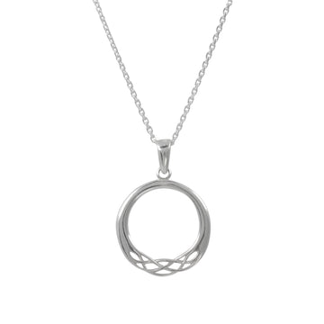 Sterling Silver Celtic Open Circle Necklace