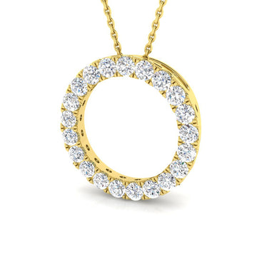 Lab Diamond Circle Necklace