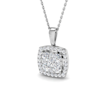 Lab Diamond Square Necklace