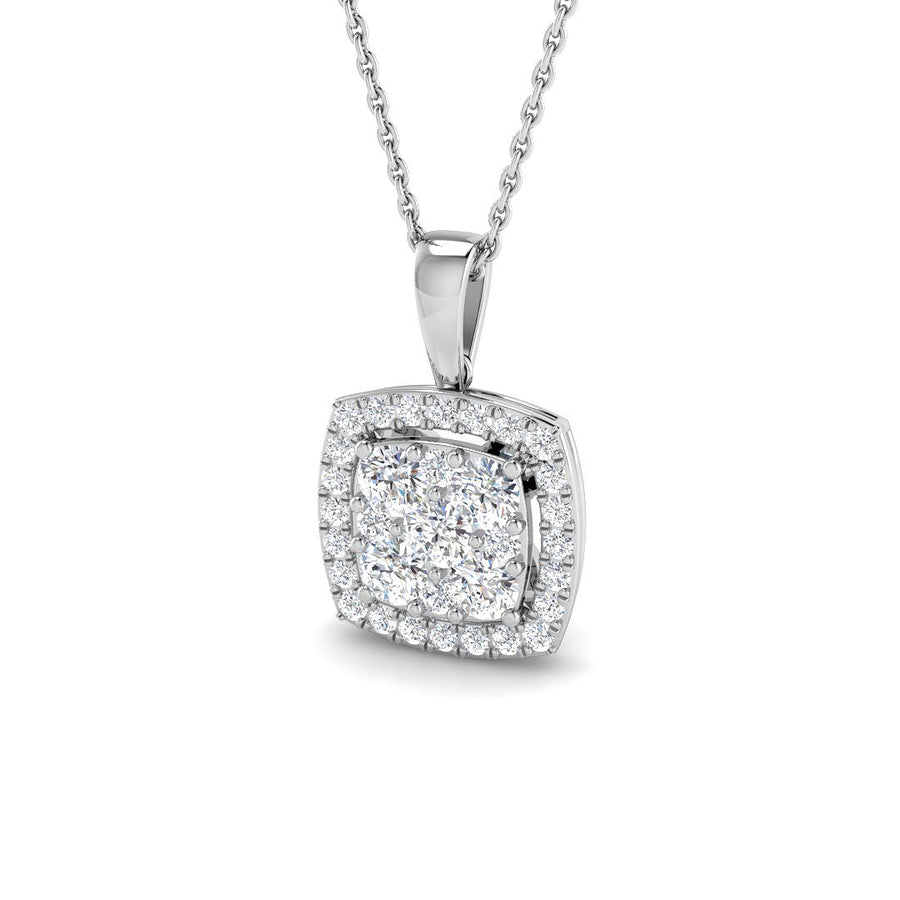 Lab Diamond Square Necklace