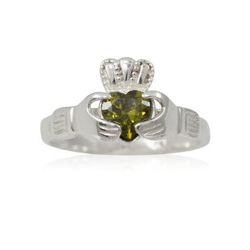 Silver Claddagh Ring - August