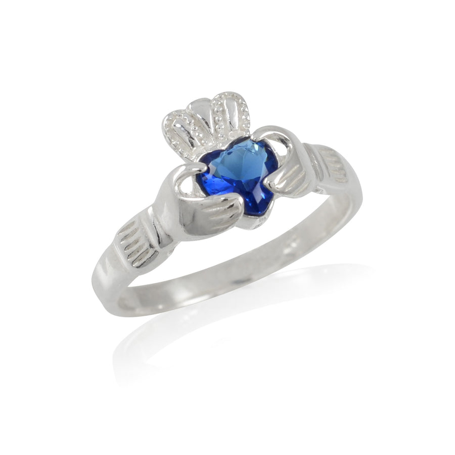 Silver Claddagh Ring - September