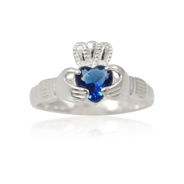 Silver Claddagh Ring - September