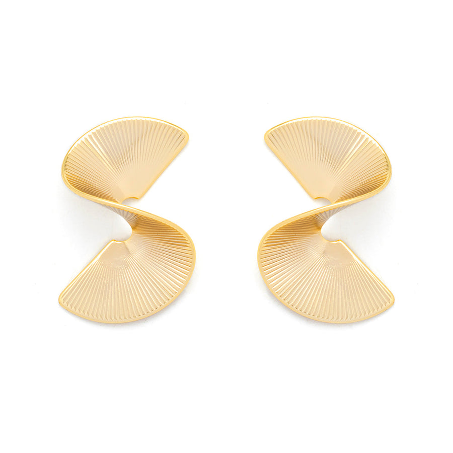 Knight & Day - Spiral Style Gold Earrings