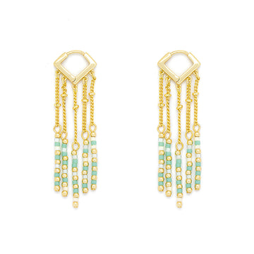 Knight & Day - Green Tone, Semi Precious Stone Earrings