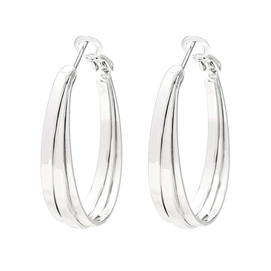 Knight & Day - Amalia Silver Hoops
