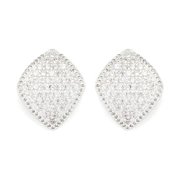 Knight & Day - Crystal Encrusted Diamond Shape Earrings