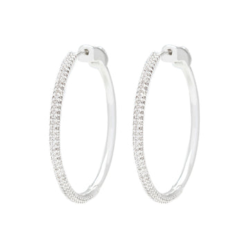 Knight & Day - Medium Size Crystal Encrusted Hoops