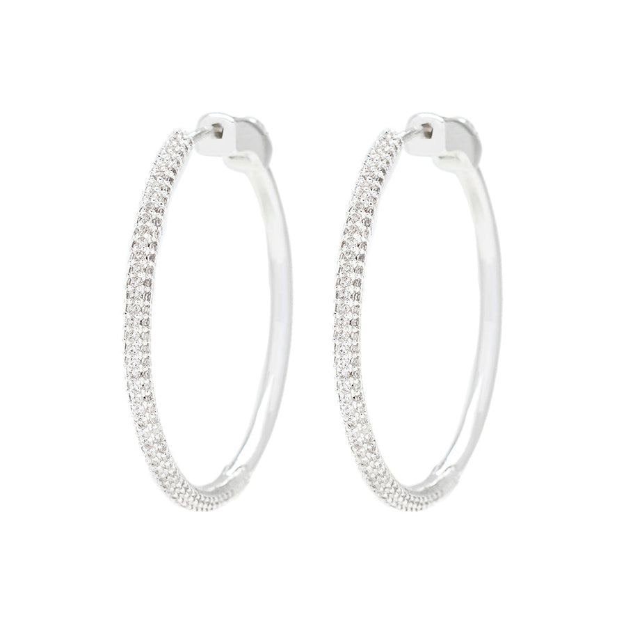 Knight & Day - Medium Size Crystal Encrusted Hoops