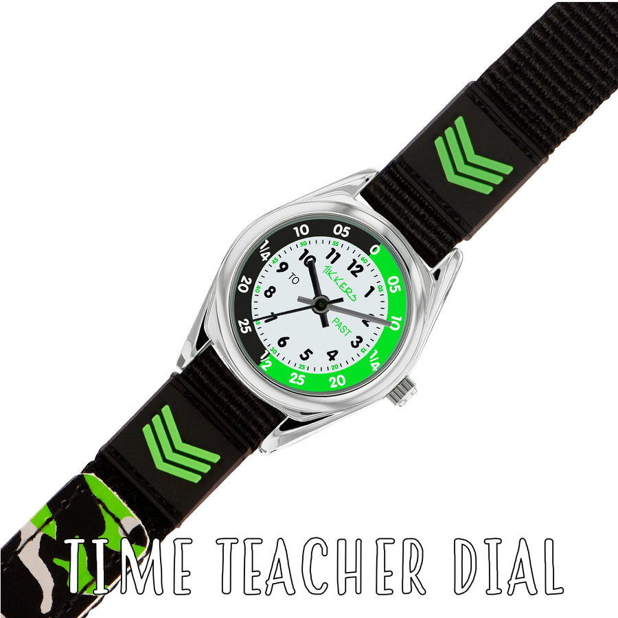 Tikkers Black & Green Watch