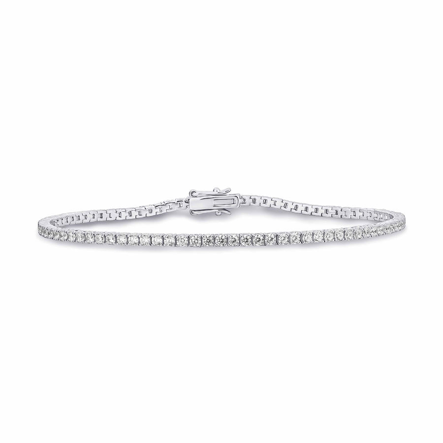 Gisser - Silver CZ Tennis Bracelet 2mm