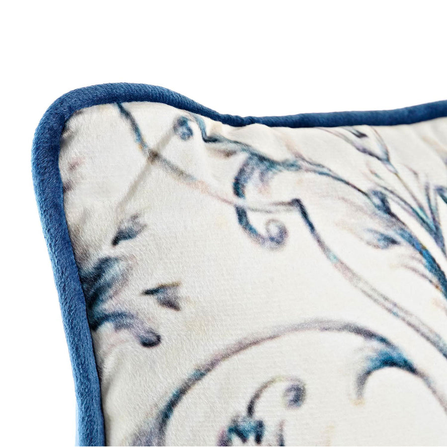 Blue Floral Pattern Cushion