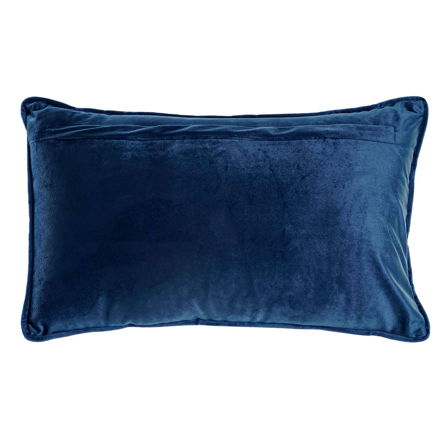 Blue Floral Pattern Rectangular Cushion