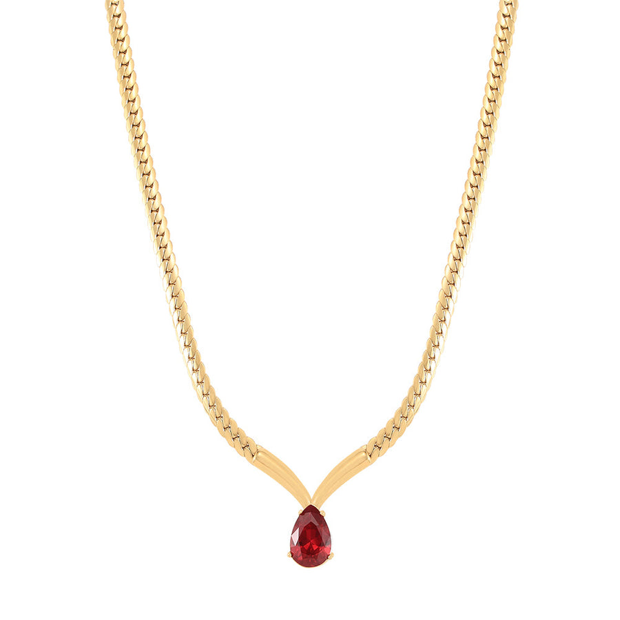 Knight & Day - Zora Ruby Crystal Necklace