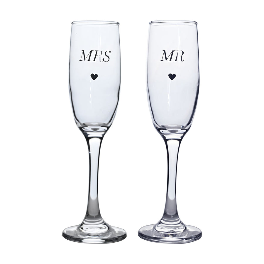 Set of 2 Wedding Champagne Flutes