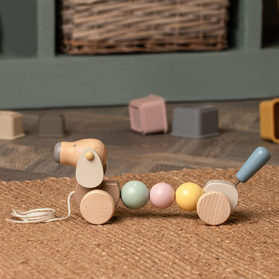 Wooden Pull Along Dog