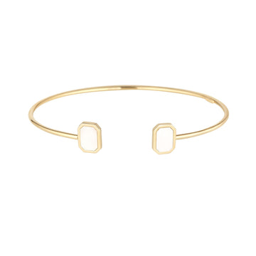 9ct Yellow Gold Mother of Pearl Bangle