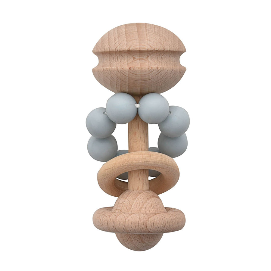 Wooden Toy Rattle Blue