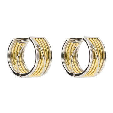 Fiorelli - Cage Design Rounded Hoop Earrings with Yellow Gold Plating