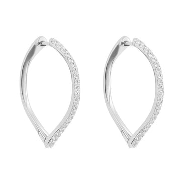 Fiorelli - Navette Hoop Earrings with Cubic Zirconia