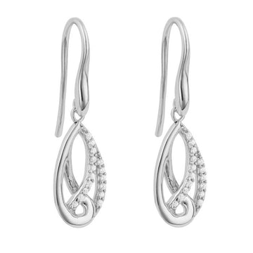 Fiorelli - Woven Twist Drop Earrings with Cubic Zirconia