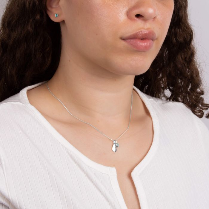 Silver December Birthstone Necklace