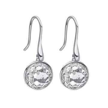 Sterling Silver Rose Cut Crystal Drop Earrings