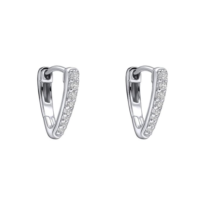 Fiorelli - Pave Pointed Hoop Earrings