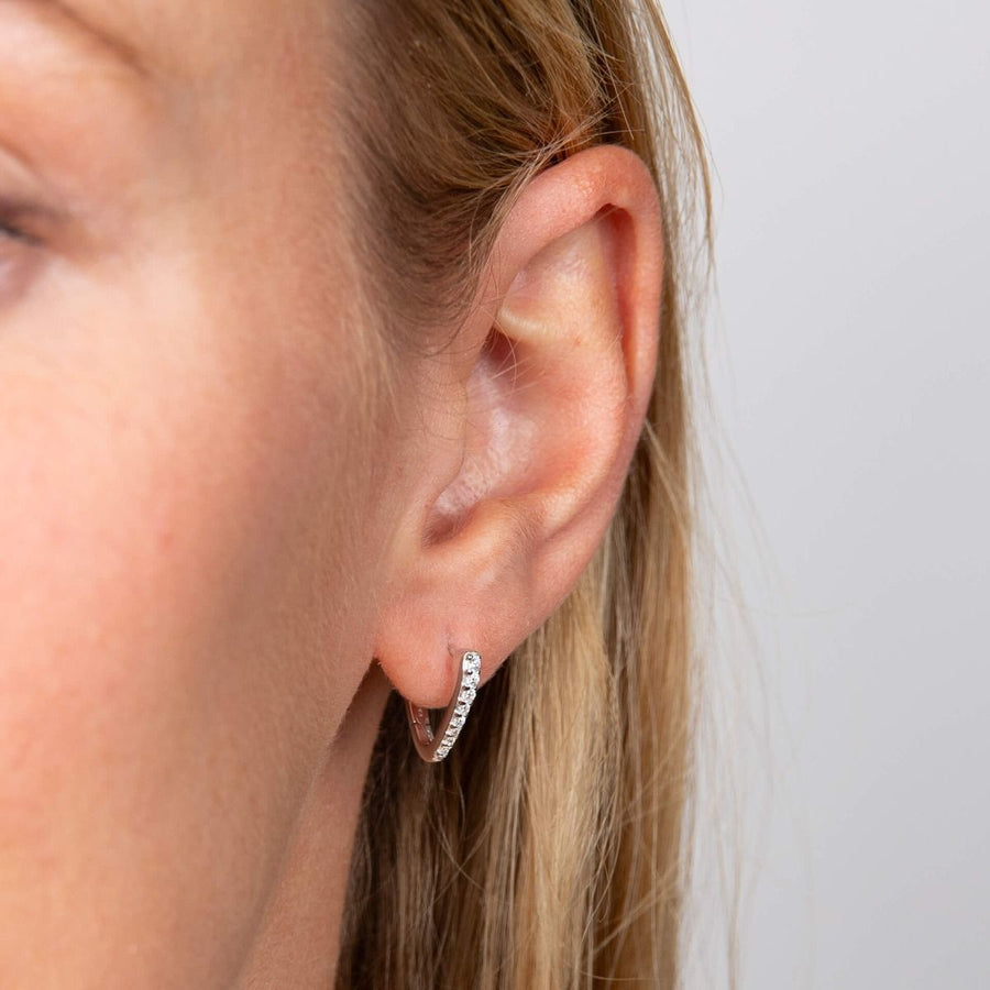 Fiorelli - Pave Pointed Hoop Earrings