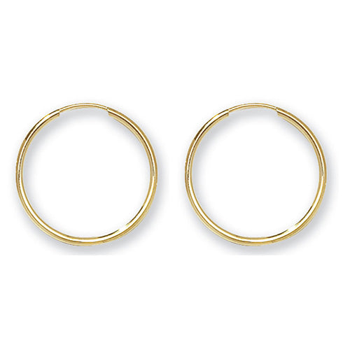 9ct Gold Sleeper Earrings 18mm